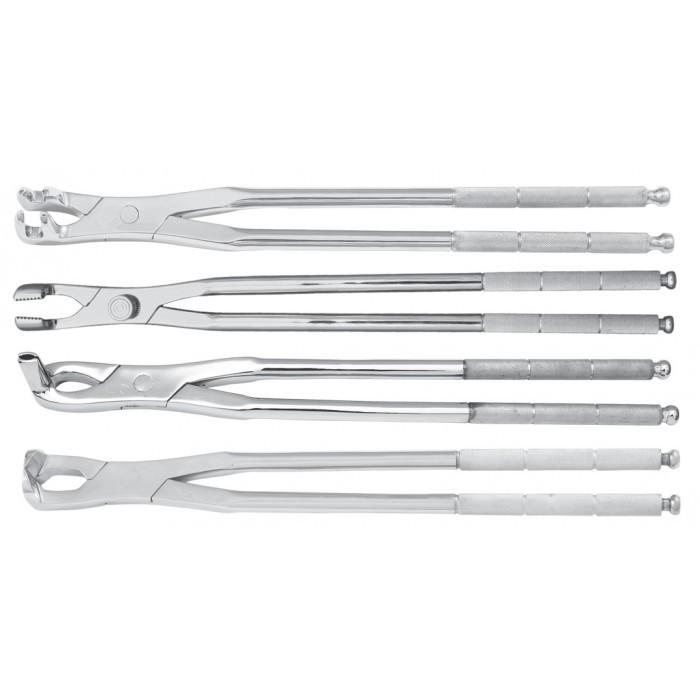 SET OF 4 EQUINE MOLAR FORCEPS