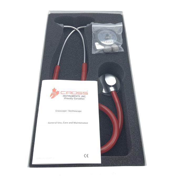 CROSS CANADA CROSSCOPE 202 - CLINICIAN STETHOSCOPE - RUBY RED