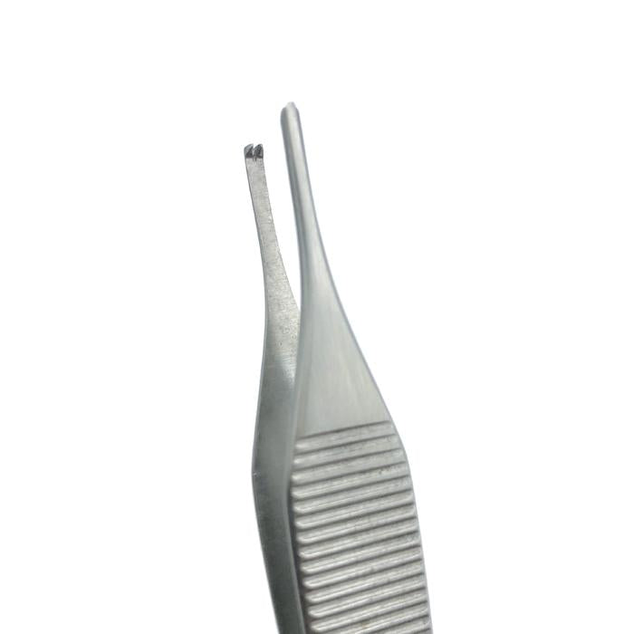 Adson Tissue Forceps, 4.75" (12cm), Straight, 1x2 Teeth, Smooth Jaws