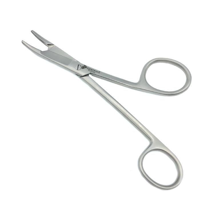 Gillies Needle Holder, 6" (15cm), Cross-Serrated with Groove