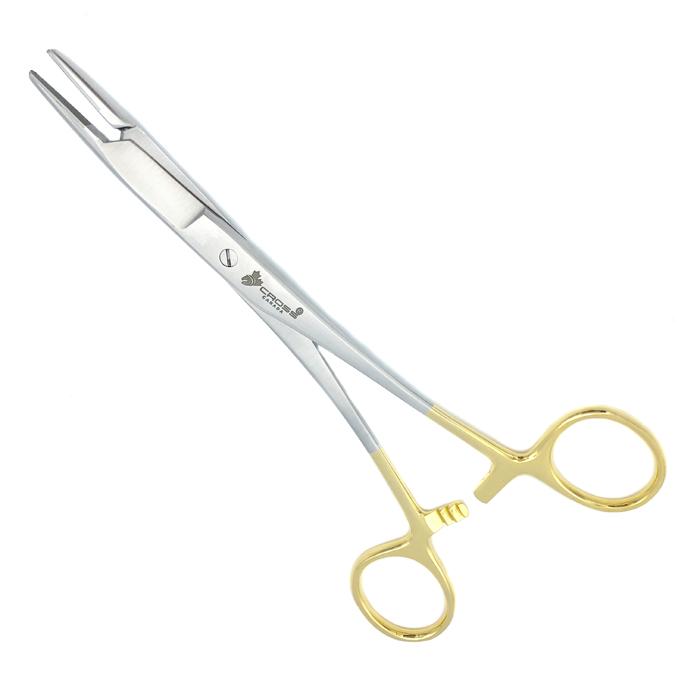 Olsen-Hegar Needle Holder, Tungsten Carbide, 7" (18cm), Cross-Serrated with Groove