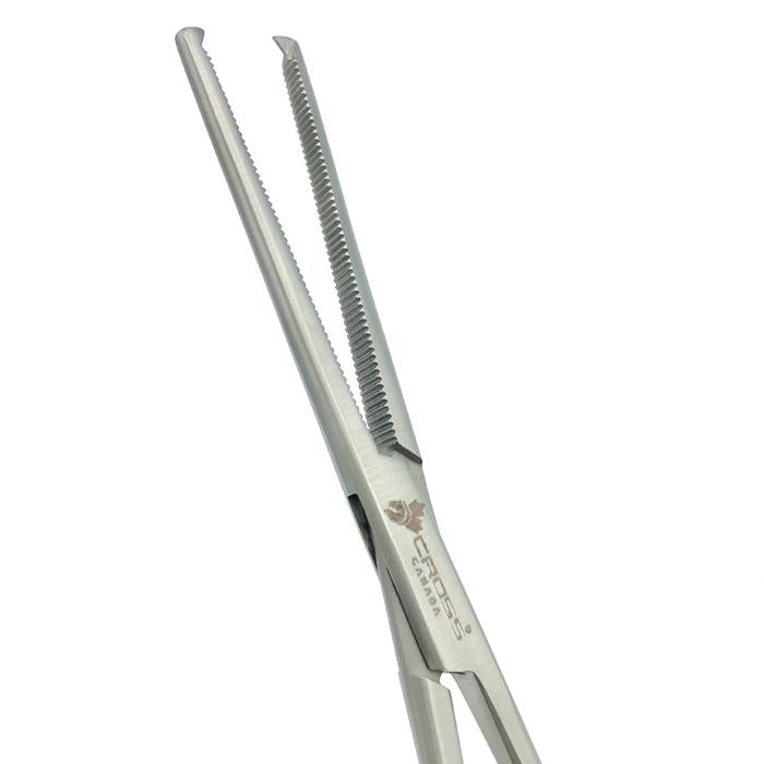 Rochester-Oschner (Kocher) Forceps, 5.5” (14cm), Straight, Serrated, 1x2 Teeth