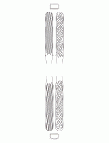 FOMON BONE RASP, DOUBLE-ENDED, 8.25" (21CM), FLAT WITH FOUR DIFFERENT GRITS