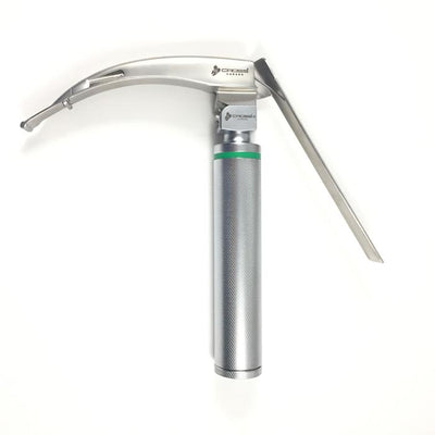 FIBER OPTIC MCCOY LARYNGOSCOPE SET WITH FLEX TIP BLADE # 4 AND HANDLE