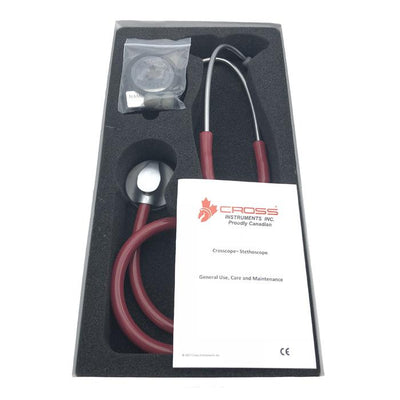 CROSS CANADA CROSSCOPE 202 - CLINICIAN CLASSIC MASTER SERIES II STETHOSCOPE - BURGUNDY