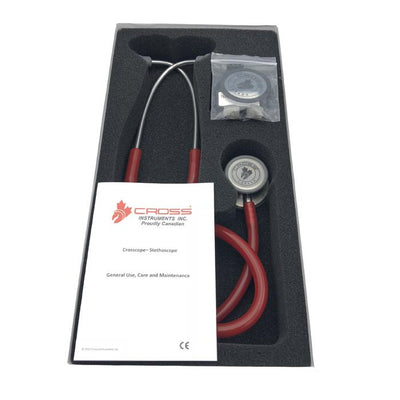 CROSS CANADA CROSSCOPE® 201 CLINICIAN CLASSIC SERIES III STETHOSCOPE - RUBY RED