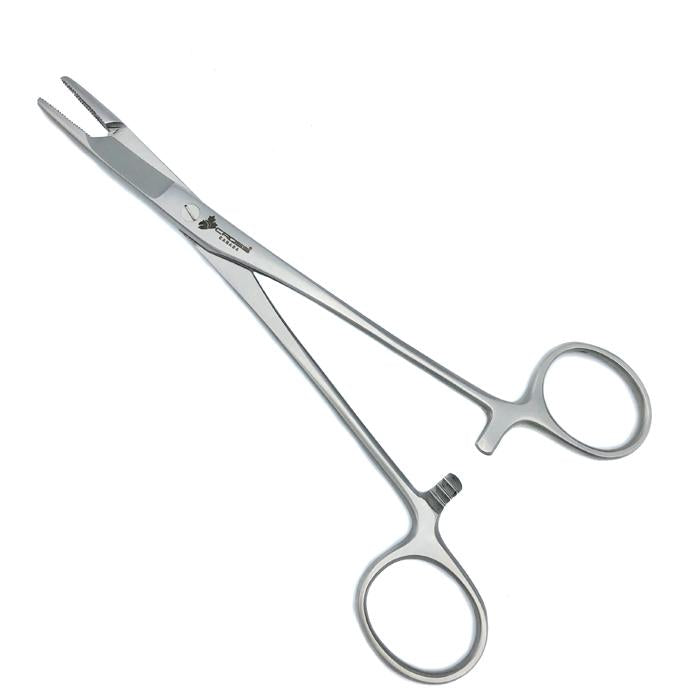 Olsen-Hegar Needle Holder, 7" (18cm), Cross-Serrated with Groove