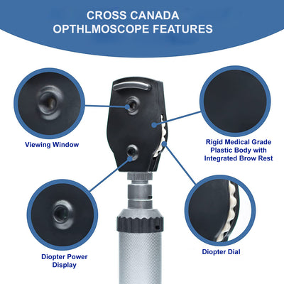 Cross Canada Physician LED Otoscope and Ophthalmoscope Diagnostic Set