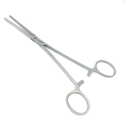 Rochester-Carmalt Forceps, 8" (20.5cm), Straight, Longitudinally Serrated Jaws, Cross Serrated Tips