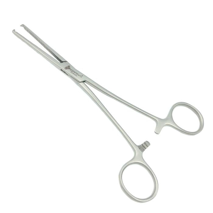 Rochester-Oschner (Kocher) Forceps, 7.75” (20cm), Straight, Serrated, 1x2 Teeth