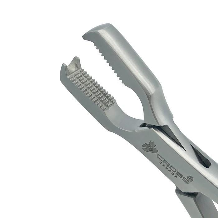 KERN BONE HOLDING FORCEPS, 8.25" (21CM), WITH RATCHET, 2X2 TEETH