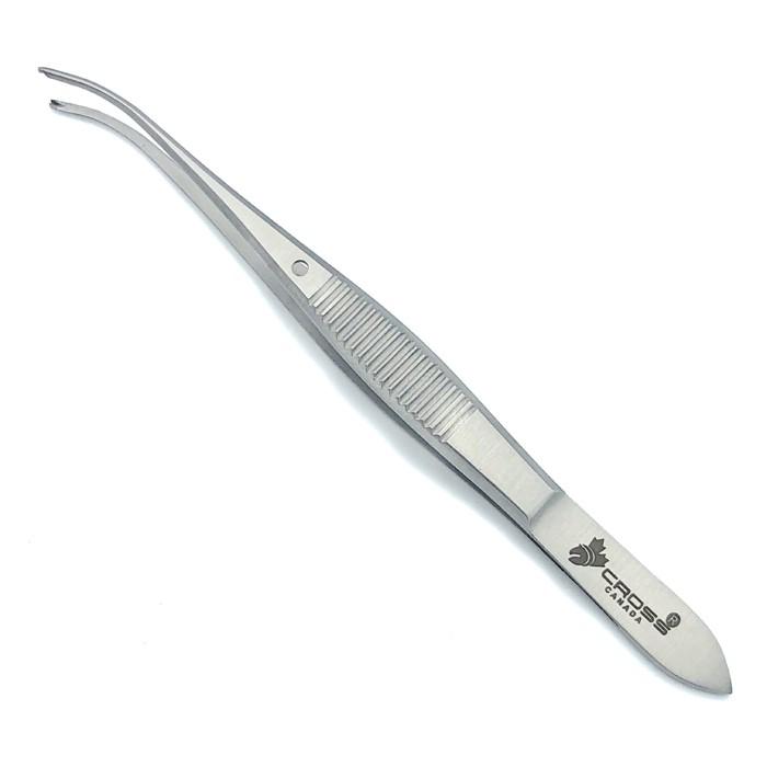 GRAEFFE FORCEPS - 4" (10CM) - CURVED (1X2 TEETH)